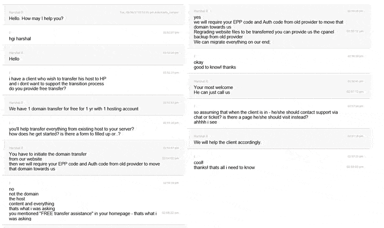 HostPapa migration process