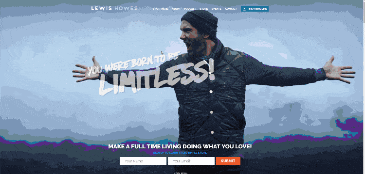 Example of personal website (new) - Lewis