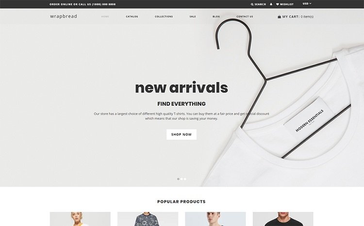 WrapBread - Shopify Template Design