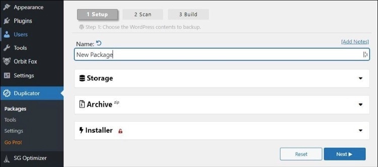 duplicator - new package 