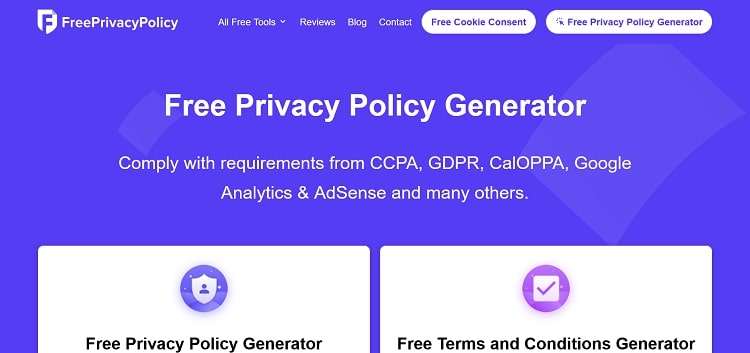 Free privacy policy generator