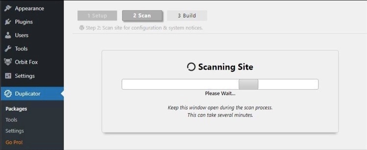 Duplicator scanning