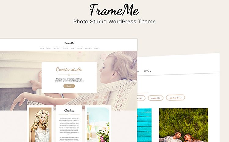 FrameMe – Photography Studio WordPress Theme.