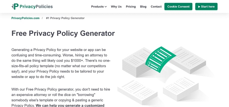 PrivacyPolicies free privacy generator