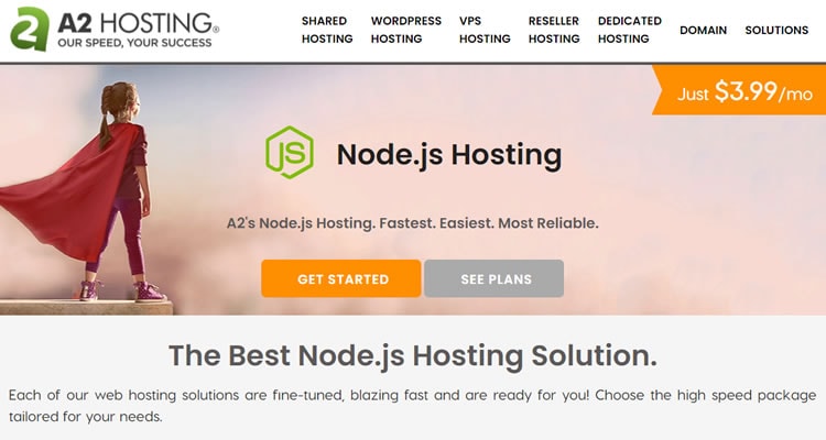 A2 Hosting Node.js Hosting

