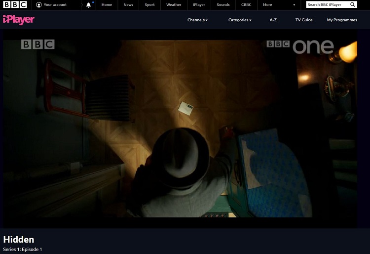 Streaming on BBC iPlayer via ExpressVPN.