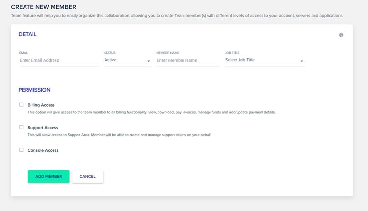 Cloudways Team feature allows you to create Team member(s) with different levels of access to your account, servers and applications.