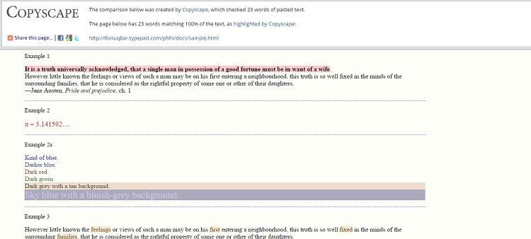 copyscape compare text example
