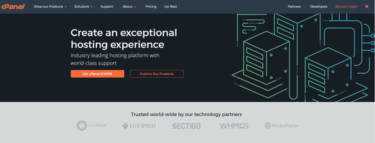 cPanel homepage