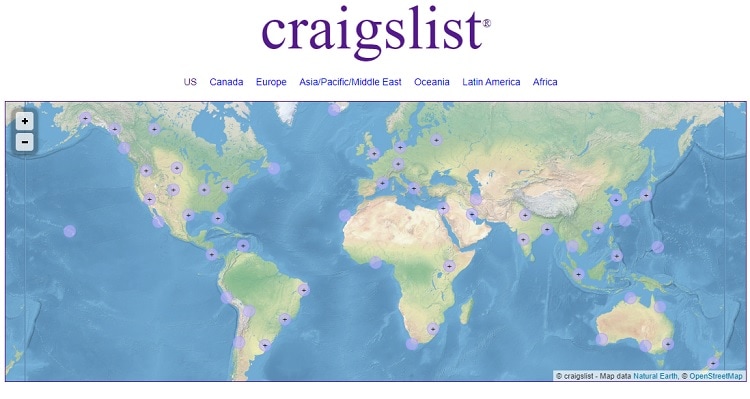 craigslist homepage