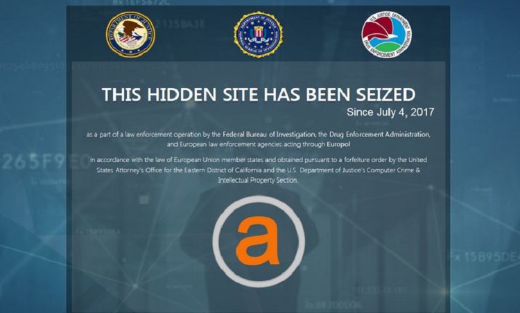 Screenshot of Dark Website being seized by the US gornvement. 