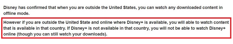 Disney Plus Terms of Service