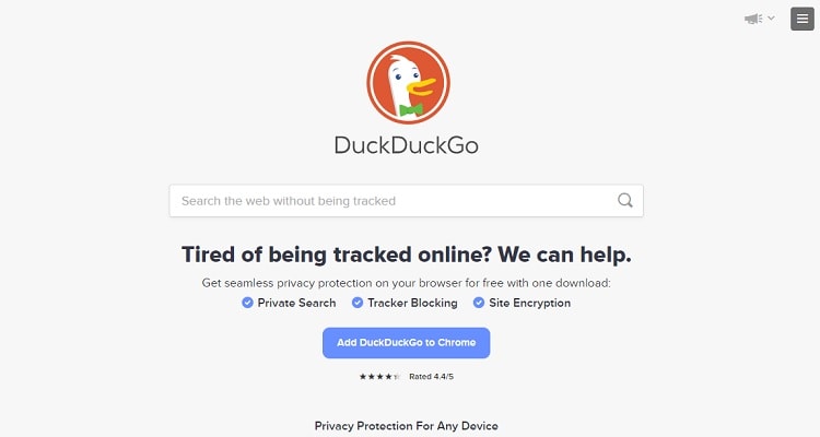 Duckduckgo search engine