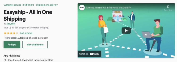 EasyShip: Free Shopify Apps to Grow Your Online Business