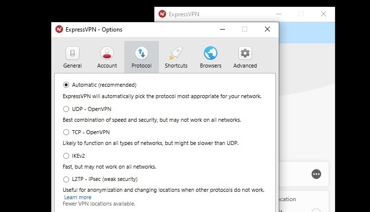 expressvpn communication protocol