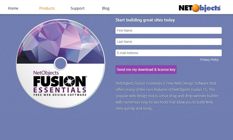 Fusion Essential - Free web design tool 