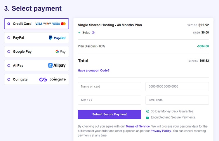 Hostinger Payment Methods