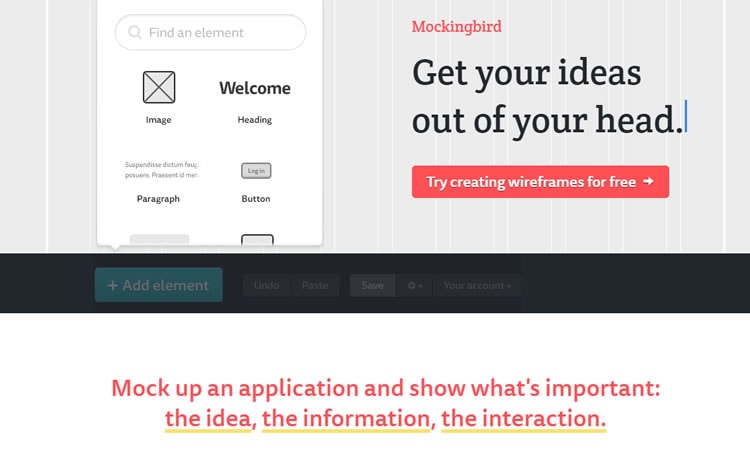 Mockingbird - Site Wireframe Design Tool