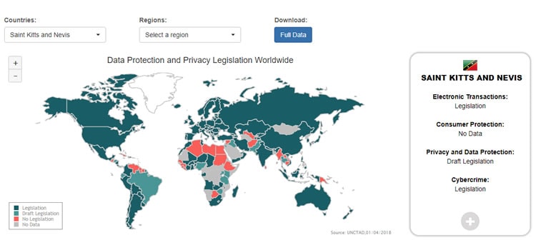 Saint Kitts and Nevis passed the data protection bill on May 4th, 2018