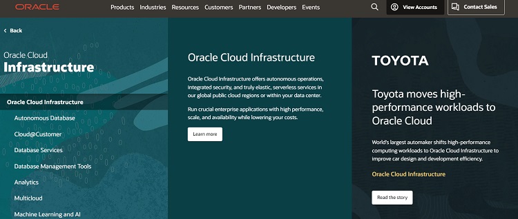 Oracle Cloud Platform - Example of PaaS