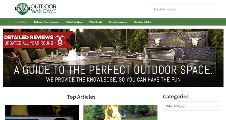 Outdoor Mancave website was sold for $138,000 on Flippa.