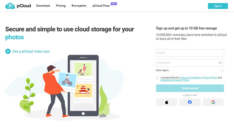 pCloud - Alternatives to WeTransfer
