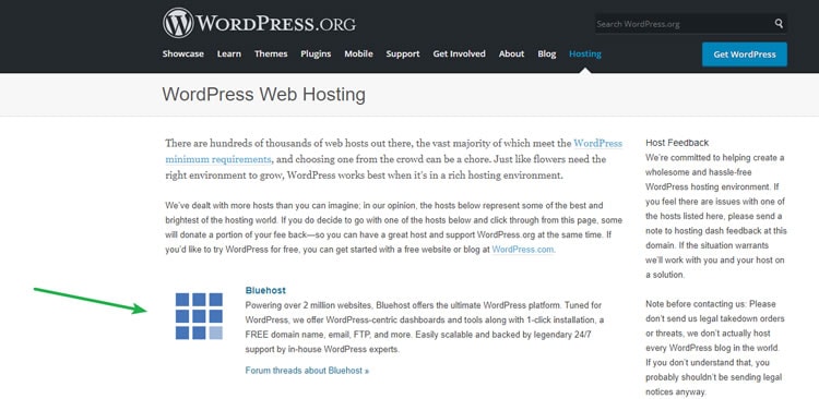 BlueHost - Recommended WordPress Web Hosting