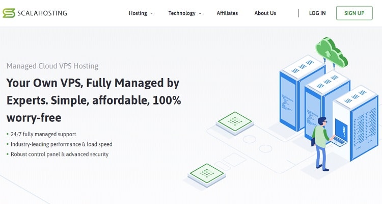 ScalaHosting VPS is fully managed by experts and is an option to Cloudways.