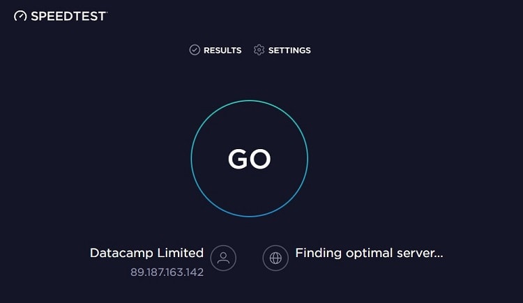 SpeedTest website