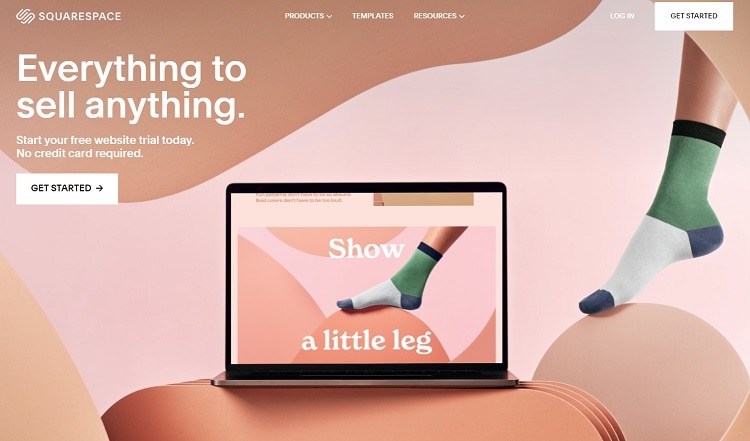 Squarespace homepage