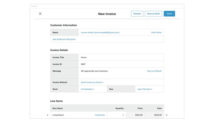 Squareup Invoice Generator