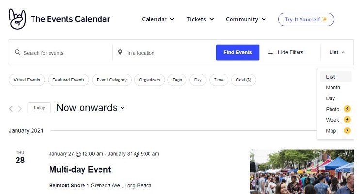 The Events Calendar - one of the most popular event plugins for WordPress.