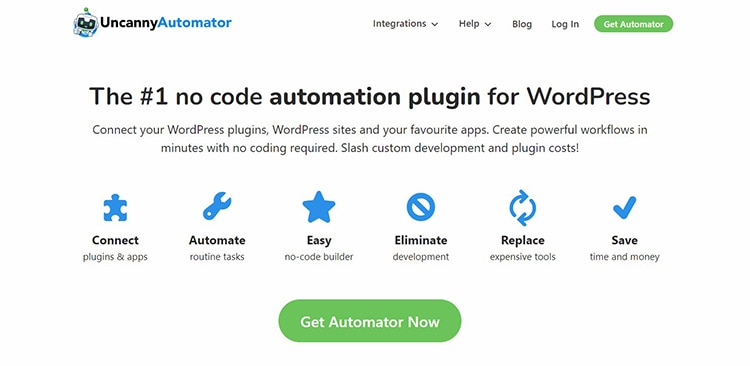 Uncanny Automator is the top code automation plugin for WordPress.