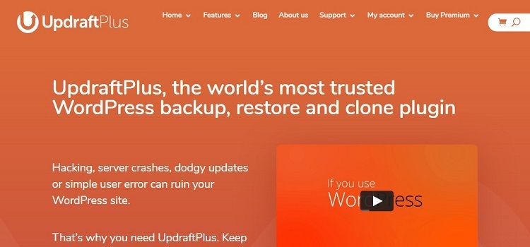 WordPress backup plugin - UpdraftPlus