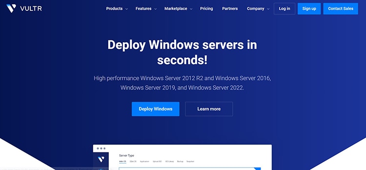 Vultr Windows Server Hosting