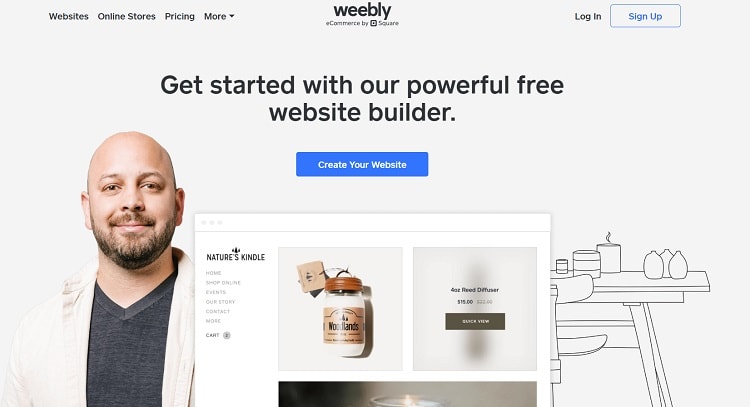 Weebly homepage