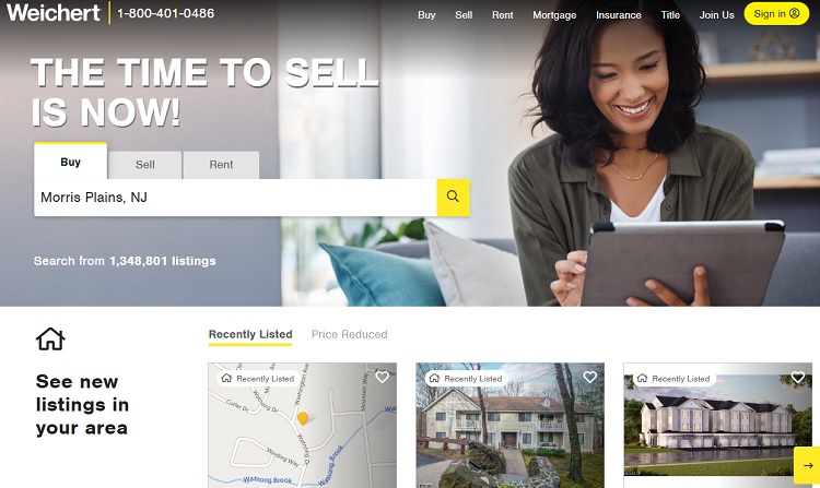 Weichert Realtors - Examples of Real Estate Websites