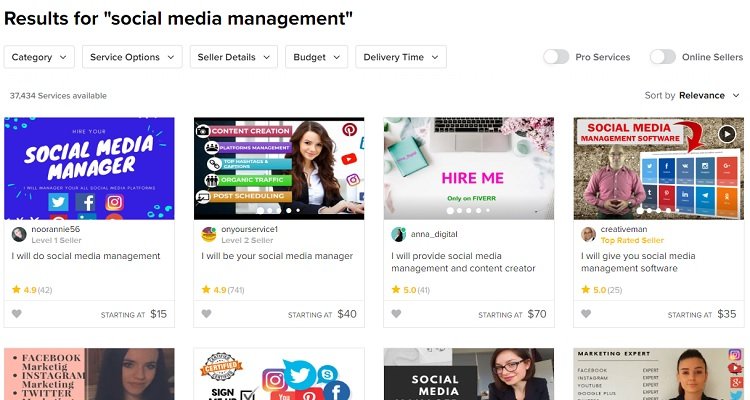 Example - Fiverr is a popular marketplace where freelancer offers their service to potential hirers.