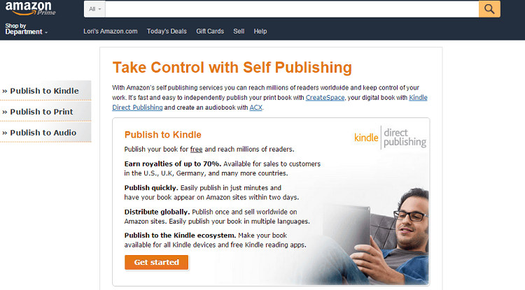 amazon self publishing screenshot