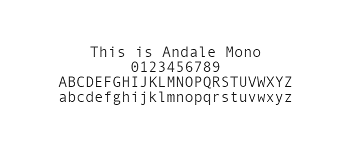 Web Safe Fonts -  Andale Mono