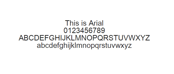 Web Safe Fonts - Arial