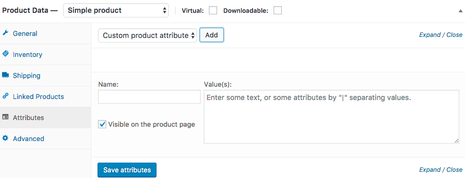 attribute-settings-woocommerce