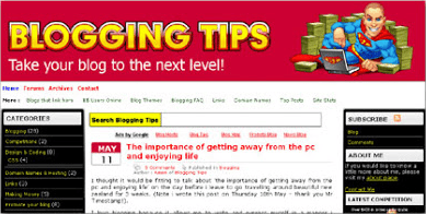 BloggingTips Initial Design