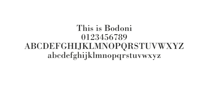 Web Safe Fonts - Bodoni