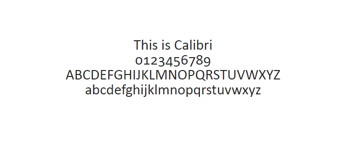 Web Safe Fonts - Calibri