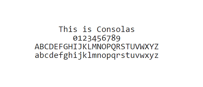 Web Safe Fonts - Consolas