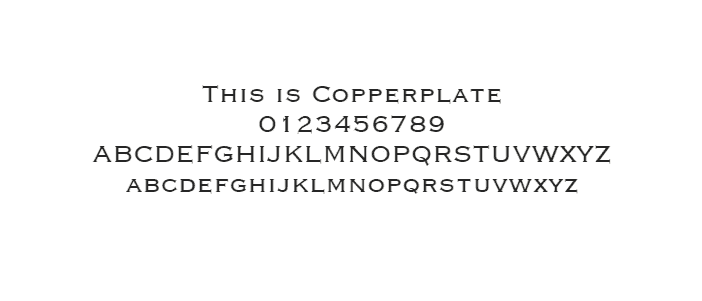 Web Safe Fonts - Copperplate