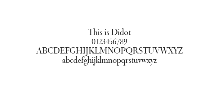 Web Safe Fonts - Didot