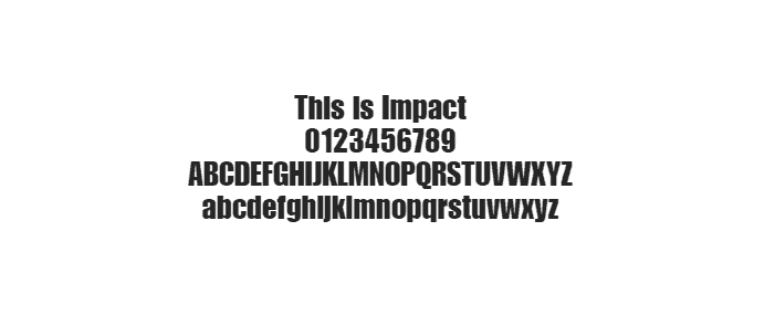 Web Safe Fonts - Impact