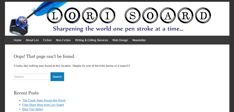 lori soard 404 error page